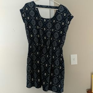 Blue patterned dress